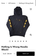 Brand New Happy Caps Comfortable Well Made Hoddie Sz. L Black- SOFT***