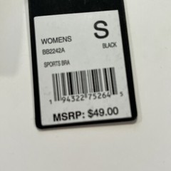 bebe sport Sports Bra Womens Small Black Reacer Back Wicking 4 Way Stretch