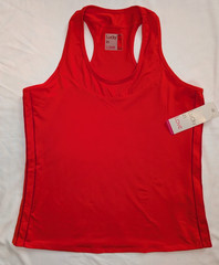 New Lucky In Love Tennis Tank Top Shirt Lot 2 Red Teal Blue NWT Vaportex Racer L