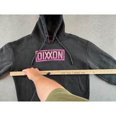 Dixxon Pullover Hoodie Womens Large Black Pink Ground Up Customs Logo Streetwear