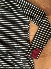 Ampersand Avenue Women’s L Striped Hoodie with Thumbholes & Zipper Detail