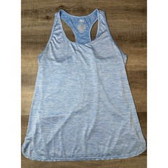 Athletic DriWorks Racerback Tank Tops (Lot of 2) Blue Green Space Dye Medium