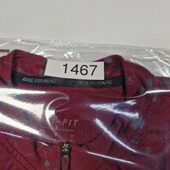 Nike Flash Long-Sleeve 1/4 Zip Running Top Womans M Burgandy Training CU3391 638