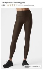 ALO Yoga 7/8 High-Waist Airlift Legging Size M Brown