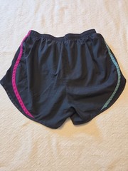 Nike Dri-Fit Black Running Shorts with Multicolor Trim Size S