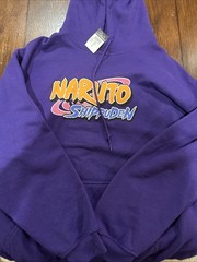Naruto Shippuden Hoodie Size Large Ripple Junction Purple