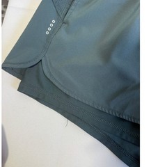 Layer 8 Womens Double Layer Running Shorts XL Teal Green Athletic Gym Training