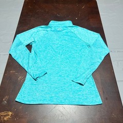 Under Armour Womens HeatGear 1/4 Zip Pullover Turquoise Heather 1320128 Medium