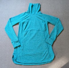 Duluth Trading Co Plushcious Funnelneck Tunic Women’s XS Teal Heathered 83830