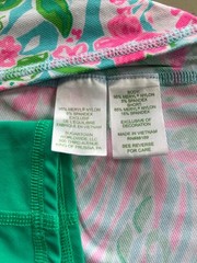 Lilly Pulitzer Maryana Skort Pink Aqua Green Pink Tropical Floral Print Sz: Lrg