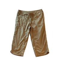 The North Face Capri Pants Womens Size 10 Tan 100% Nylon Hiking Outdoor Pockets