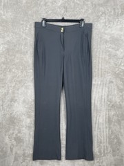 Nike Dri Fit Womens Pants Medium Gray Stretch Snap Zip Pocket Athletic