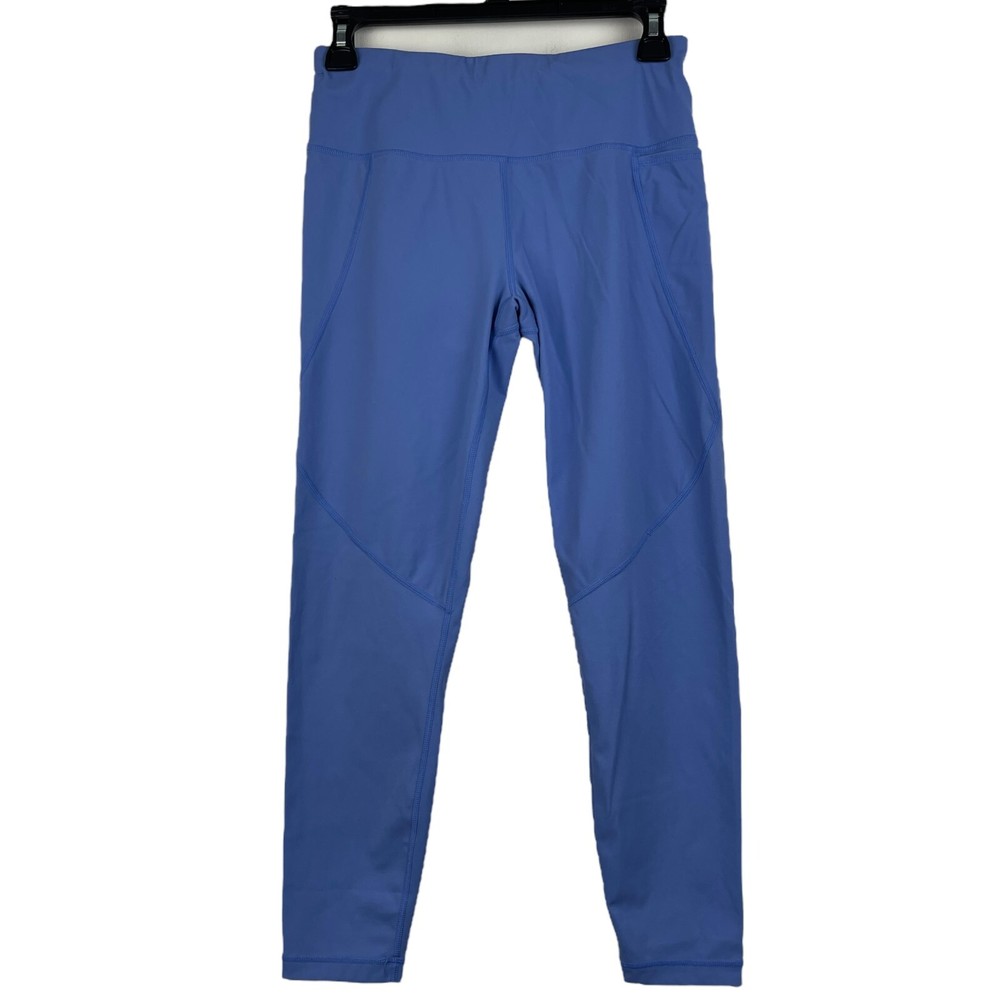 Sweaty Betty POWER Womens S 7/8th Cropped Workout Leggings Pocket Blue