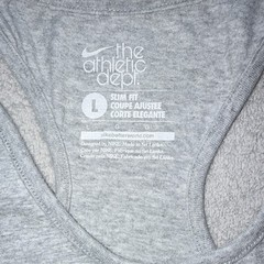 Nike Athletic Dept. Women’s L Regular Gray Slim Fit Racerback Scoop Neck Tank