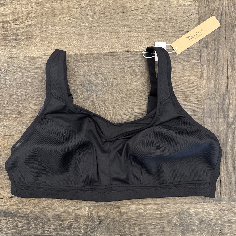 Wingslove Women’s Sports Bra High Impact Support Wirefree 44DD