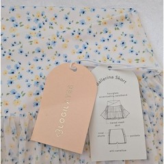 New Blogilates Women’s Ballerina Skort Skirt White Blue Yellow Floral XS (0-2)