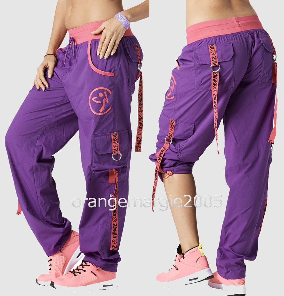 ZUMBA Cargo Pants DANCE FITNESS! Converts to Capri -RARE! EliteZWear XS S M L XL