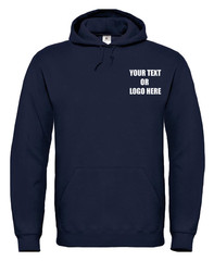 Custom Printed B&C Hooded Sweatshirt Unisex Text Logo Party Workwear Gym BA405