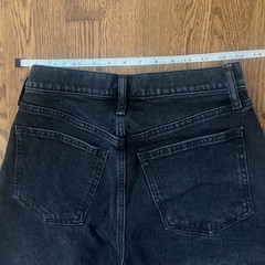 Abercrombie & Fitch: The Pleated Short Ultra High Rise Black Jean Short