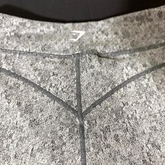Gymshark Legging Womens Medium Gray Geometric Nylon Stretch Mid Rise High Waist