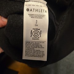 Athleta Power of She Forever Fleece Crewneck Sweatshirt Black S