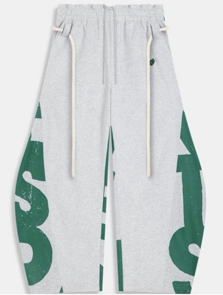 Aelfric Eden Gray Green Rope Graffiti Barrel Baggy Sweatpants Medium NWT Street