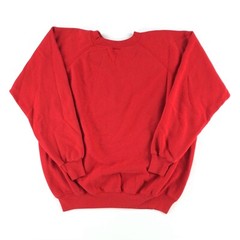 Vintage 90s Crewneck Sweatshirt Womens XL Red Blank Pullover Hanes Her Way 50/50