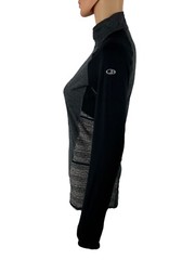 Icebreaker Merino GT Womens Small Comet Long Sleeve Half Zip Impulse Layer Gray