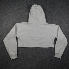 Lululemon Hoodie Women 8 White Cropped All Yours Long Sleeve Cotton Pullover
