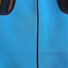 Women’s Blue/Black Neoprene Nylon Full Zip Compression Vest Slim Fit Size S