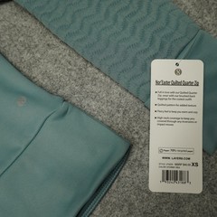 Layer 8 Hoodie Women’s XS Stormy Sea Quilted Quarter Zip New