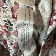 Ariat Hoodie Womens XXL White Pink Blue Floral Roses Full Zip EUC