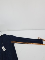 NWT johnnie-O Jacket Women XS Hannah Performance Mixed Media Zip Up Navy Golf