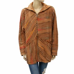 Soft Surroundings Kinsale Bouclé Jacket Top Embroidered Striped shawl S 212777