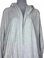 Athleta Women Mantra Wrap Hoodie Gray Cardigan Oversized Sweater Athleisure XS