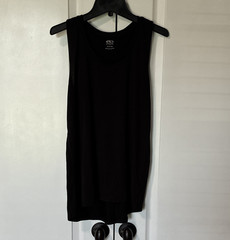 Athletic Works Women’s Black Sleeveless Scoop Neck Polyester Tank Top Size S
