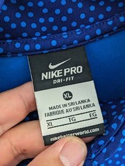 2015 Nike Pro Dri-Fit Track Jacket Pullover Geo-Dot Running XL 1/2 Zip Stretch