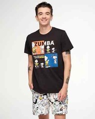 Zumba X Peanuts Crew Neck Unisex Tee – Black ~ XS/S M/L XL/XXL ~ New!