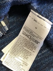 GapFit Hoodie Sweatshirt Womens Medium Blue Striped Fleece Pullover Zip Pockets