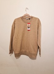 ELLE Women’s Sweatshirt Oversized Pullover Sweater Pearls Scattered Size M
