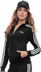 Adidas Women’s Essentials Tricot Track Jacket, Black/White