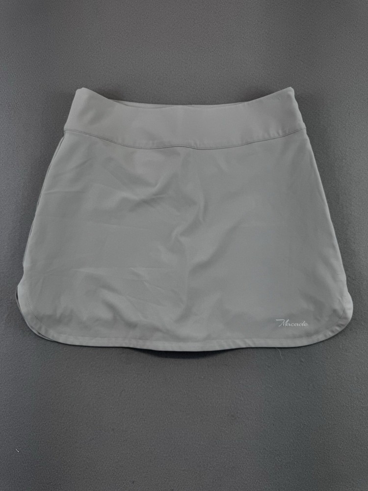Macade Women’s Golf Skort Light Gray Solid Pull-On Skort Slim Fit Size M