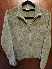 Columbia womans Full Zip Sweater Sweatshirt Tan Size Large w/ Pockets