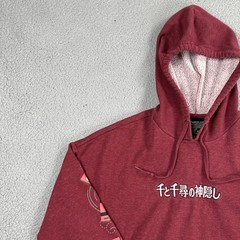 Spirited Away Hoodie Women Medium Red Embroidered Studio Ghibli Japan Anime