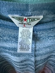 HARD TAIL Slouchy Oversized Terri Ombre Balloon Sleeve Crop Pullover Top LRG