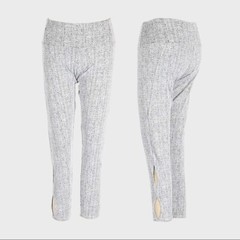 Brazil Wear Cut Out Crop Light Gray Athleisure Yoga Leggings Size S