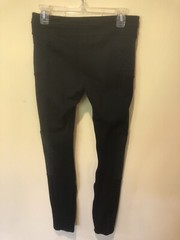 Athleta Yoga Pants Athletic Black Women’s Size 6 Pull-On Zippered Legs Snap Zip