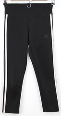 Adidas Pants Women Size XS (24″ X 21″) Black White Activewear Gym Athletic Run