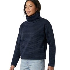 New Balance HeatLoft Funnel Neck Women Size S Navy Blue Quilted Relaxed Pullover