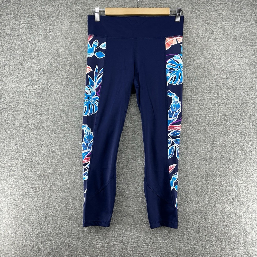 Tommy Bahama Leggings Women Size XS Blue Floral Activewear